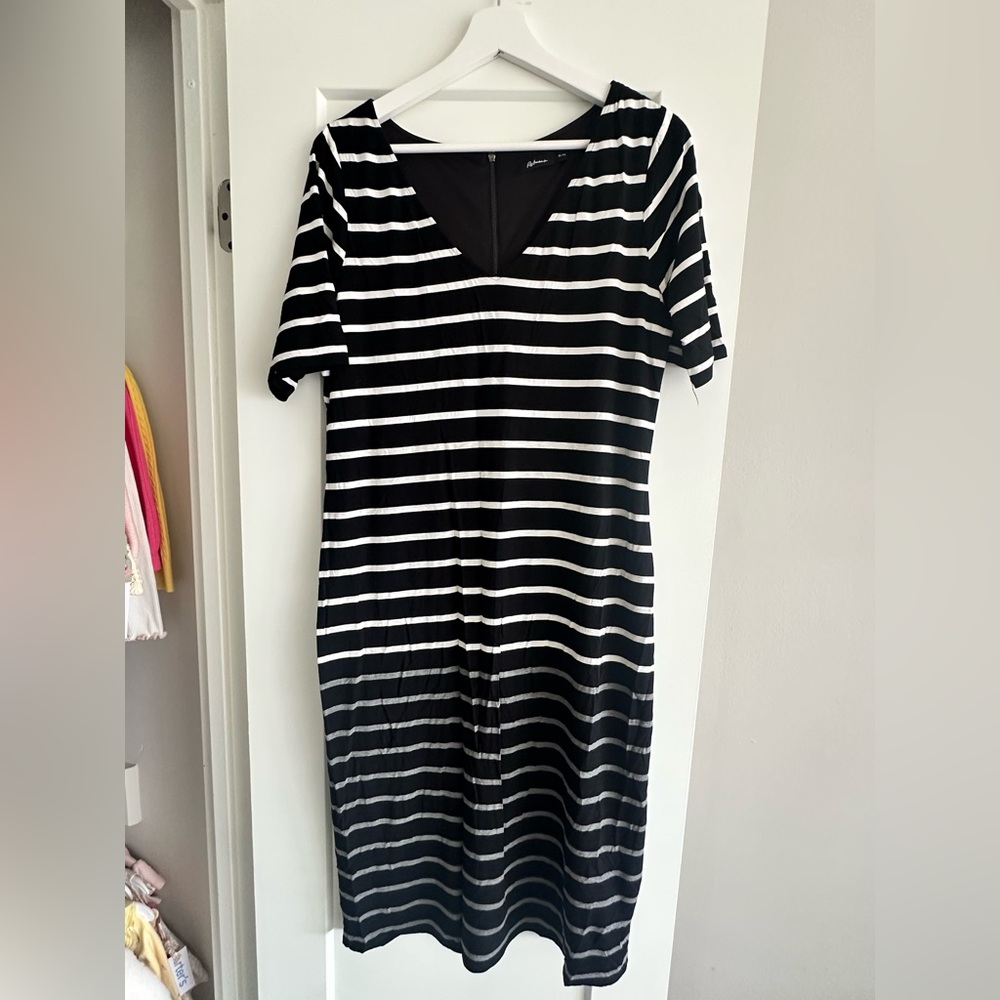 Reitmans Classic Black and White Midi Dress